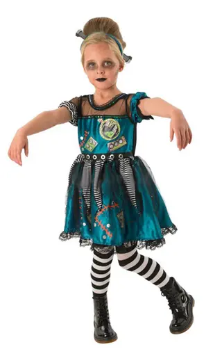 Produktfoto för Halloweendräkt Frankensteins dotter 128cm