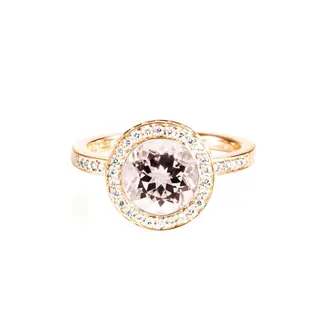 Produktfoto för Halo - Morganite Ring Guld 15.00 mm