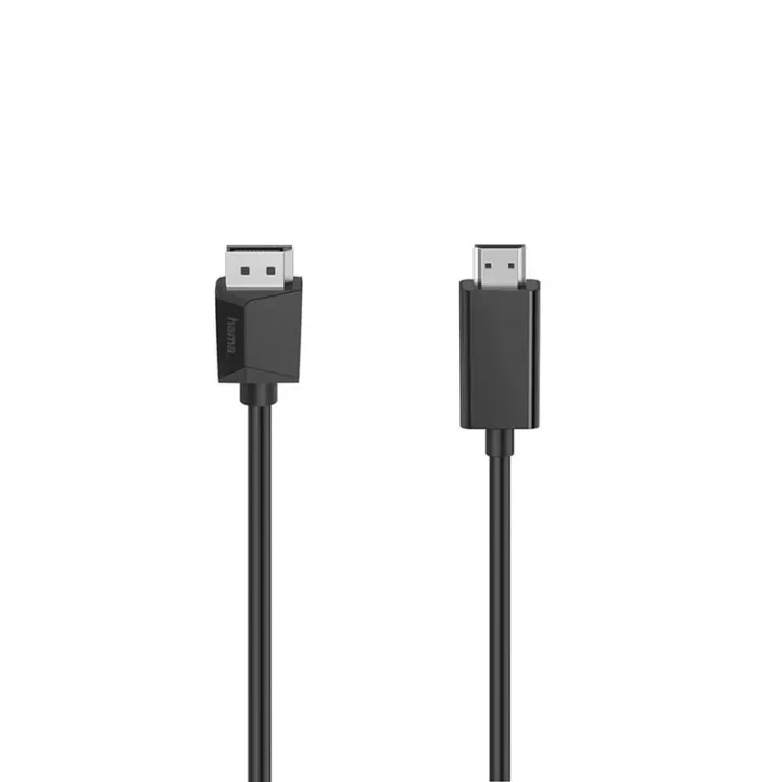 Alternativ bild 0 för Hama - Adapterkabel - DisplayPort hane till HDMI hane - 1.5 m - dubbelt skärmad - svart