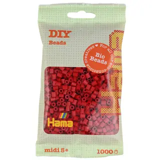 Produktfoto för Hama Bio Iron-on Beads - Dark Red (022) 1000 pcs.