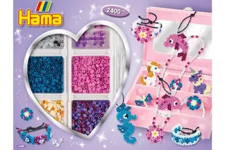 Produktfoto för Hama Iron-On Bead Set Jewelry Making Purple 2400 pcs.