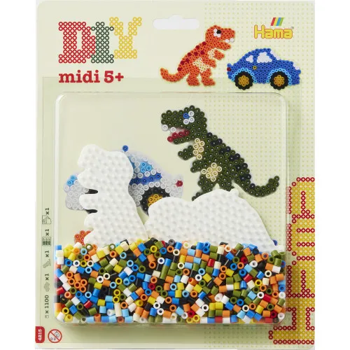 Alternativ bild 0 för Hama Ironing bead set Dino 1100 pcs.