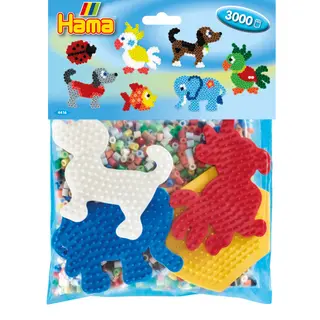Produktfoto för Hama Ironing Bead Set Group Pack Blue 3000 pcs.