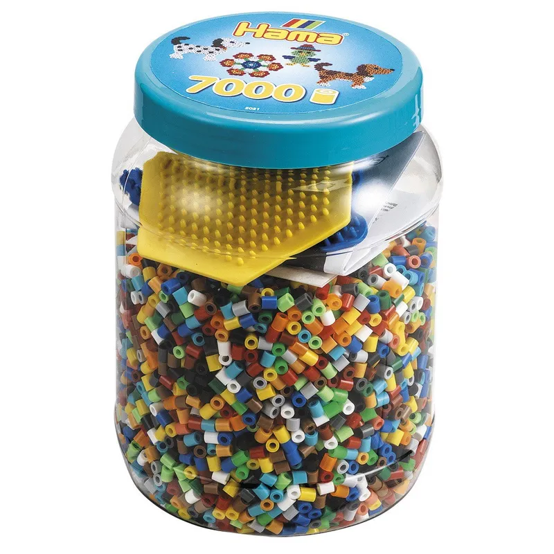 Alternativ bild 0 för Hama Ironing Beads set in Pot 7000pcs.