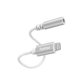 Produktfoto för HAMA Ljudadapter Lightning till 3,5 mm vit