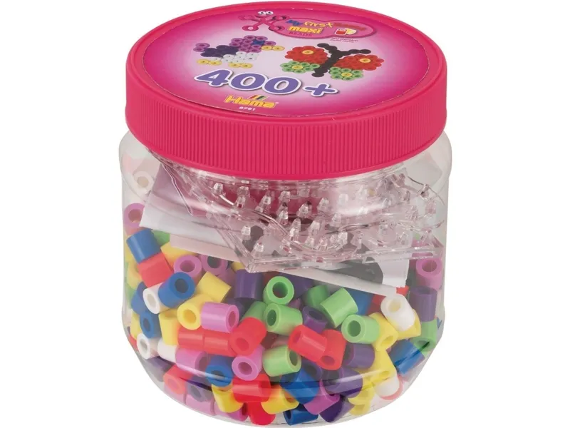 Alternativ bild 0 för HAMA - Maxi beads 400 beads + 2 pin plates (388791) /Arts and Crafts /Multi