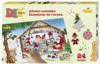 Produktfoto för Hama Midi Adventskalender med Pärlor