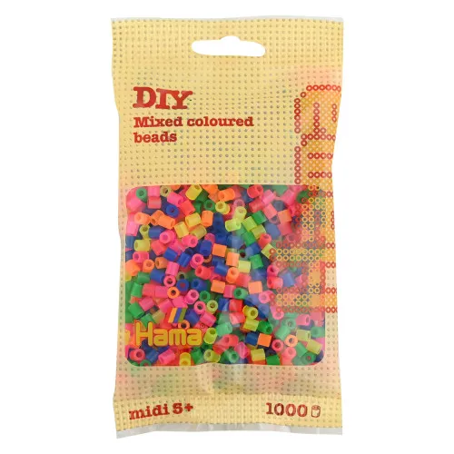 Alternativ bild 0 för Hama midi pärlor 1000 st neon mix