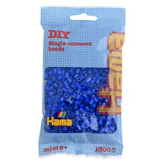 Produktfoto för Hama midi pärlor 1000st blå - nr. 207-08