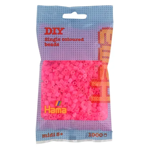 Alternativ bild 0 för Hama midi pärlor 1000st neon fuschia