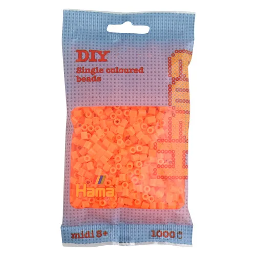 Alternativ bild 0 för Hama midi perler 1000stk neon orange