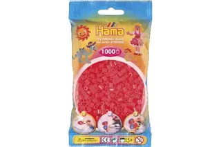 Produktfoto för Hama midi perler 1000stk neon rød