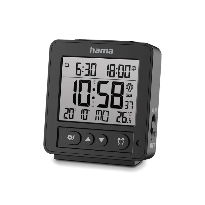 Alternativ bild 0 för Hama 'Rhodes' Digital Radio Alarm Clock LCD Black - DAB/DAB+/FM - Stereo - Svart