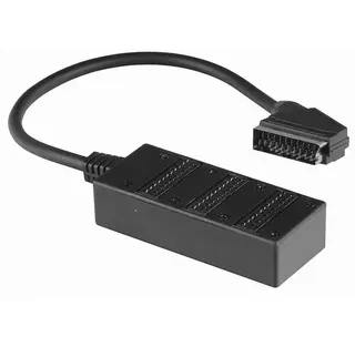 Produktfoto för Hama Scart Splitter - Video/ljuddelare - SCART hane till SCART hona - 0.5 m