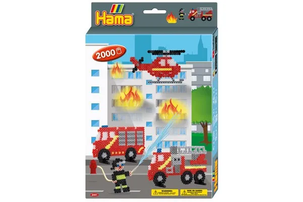 Alternativ bild 0 för Hama String bead set Fire department 2000pcs.