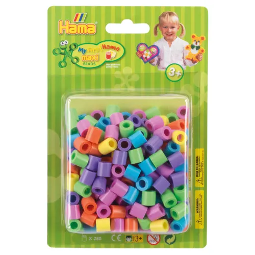 Alternativ bild 0 för Hama String Beads Maxi - Pastel Mix (50) 250 pcs.