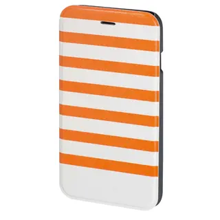 Produktfoto för Hama "Stripes" Booklet Case for Apple iPhone 6/6s orange/white