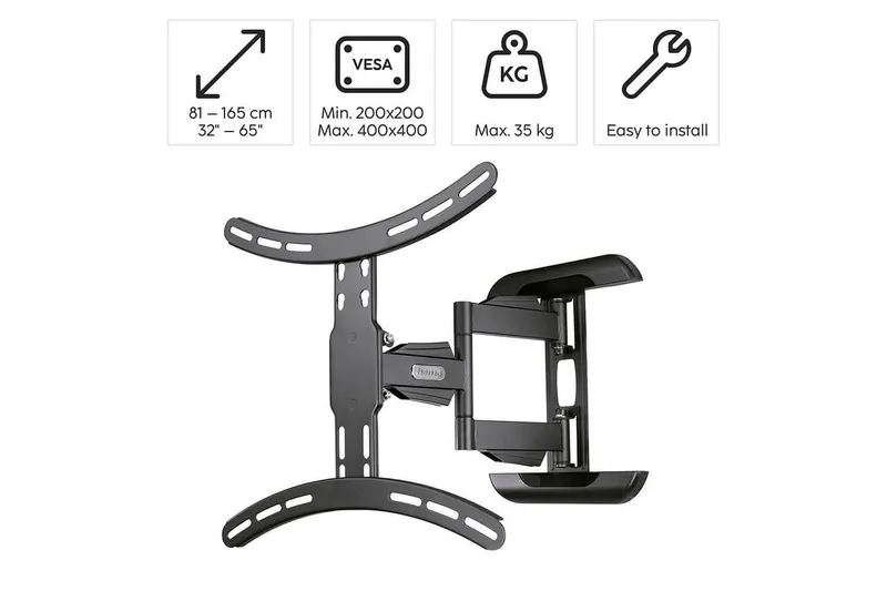 Bild 2 för Hama TV Wall Bracket Full Motion VESA up to 400x400 65" Black