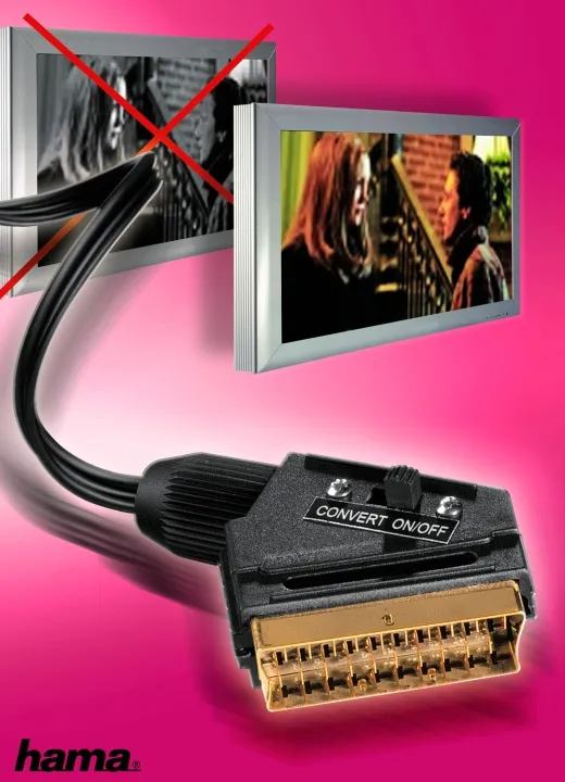 Alternativ bild 0 för Hama Video Audio Cable SCART to 4 Pin Mini-DIN Stereo Mini Jack | 5m - Black