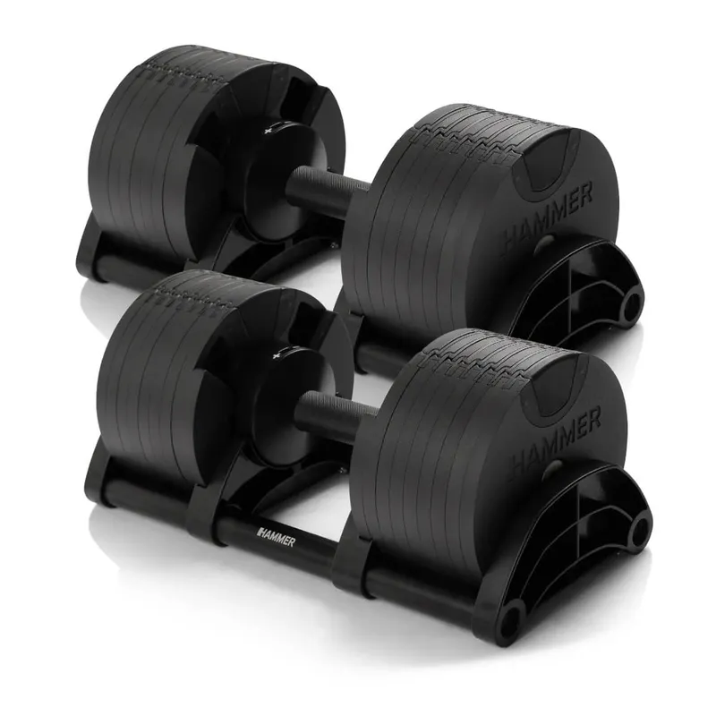 Bild 2 för Hammer Sport Smartlock dumbbell set 64 kg, Justerbara hantlar