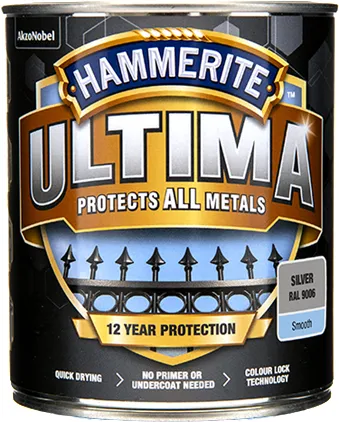 Alternativ bild 0 för Hammerite Hammarlack - Ultima Silver 750 ml - Rostskyddsfärg / Metallf
