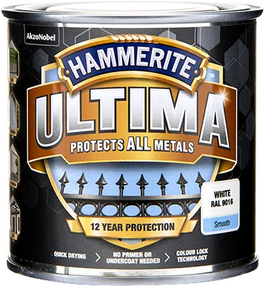 Alternativ bild 0 för Hammerite Hammarlack - Ultima Vit 250 ml - Rostskyddsfärg / Metallfärg