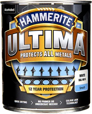 Produktfoto för Hammerite Hammarlack - Ultima Vit 750 ml - Rostskyddsfärg / Metallfärg