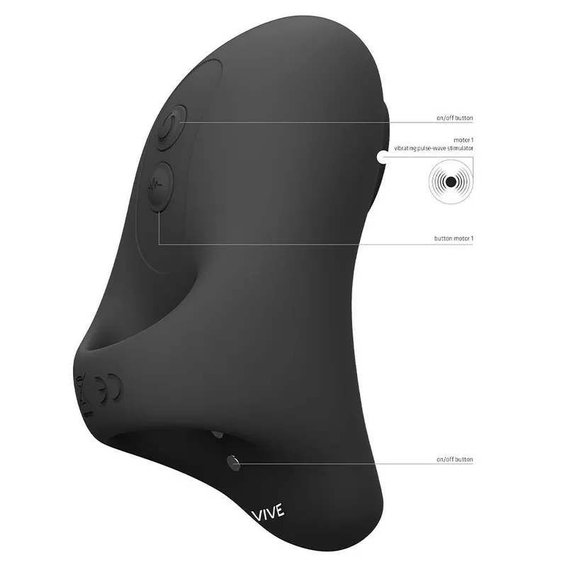 Bild 2 för Hana - Pulse Wave Finger Vibrator - svart