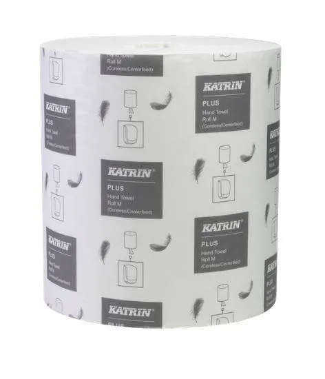 Alternativ bild 0 för Handduksrulle Katrin Plus 1 lager vit 280 m. utan hylsa,6 Rl/krt