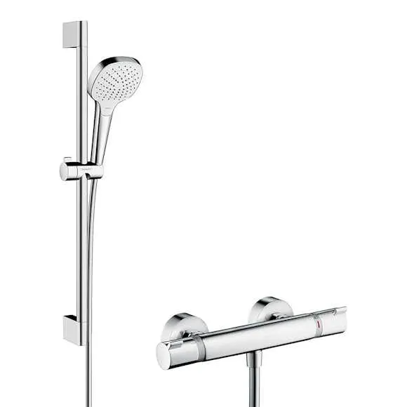 Alternativ bild 0 för HansGrohe Croma Select E duschsystem för fristående Vario med Ecostat Comfort termostat och 65 cm duschstång