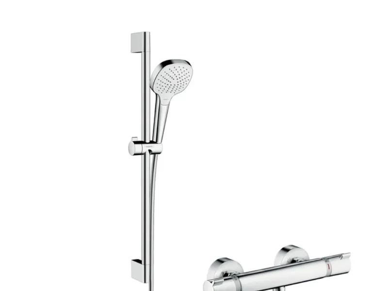 Alternativ bild 0 för HansGrohe Croma Select E duschsystem för fristående Vario med Ecostat Comfort termostat och 65 cm duschstång