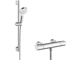 Produktfoto för Hansgrohe Crometta fristående duschsystem med Vario duschset 65 cm och Ecostat 1001 CL termostatblandare