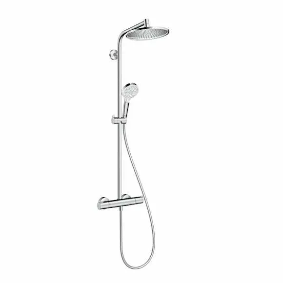 Alternativ bild 0 för HANSGrohe Crometta S240 brusesystem med Isiflex'B bruserslange 1,60 m,  Crometta Vario håndbruser og Crometta S 240 1jet hovedbruser