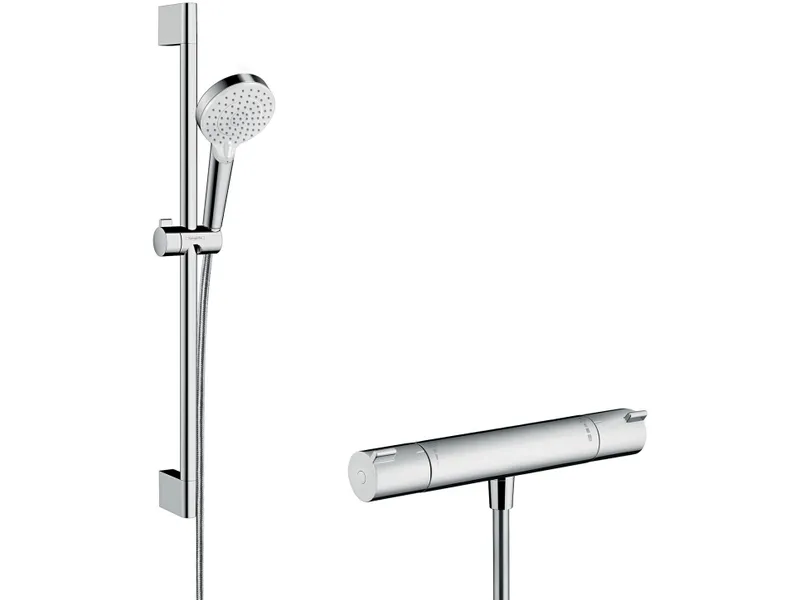 Alternativ bild 0 för HANSGrohe Ecostat 1001 CL duschtermostat (13213000) medCrometta Vario duschset 65 cm (26532400)