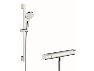 Produktfoto för HANSGrohe Ecostat 1001 CL duschtermostat (13213000) medCrometta Vario duschset 65 cm (26532400)