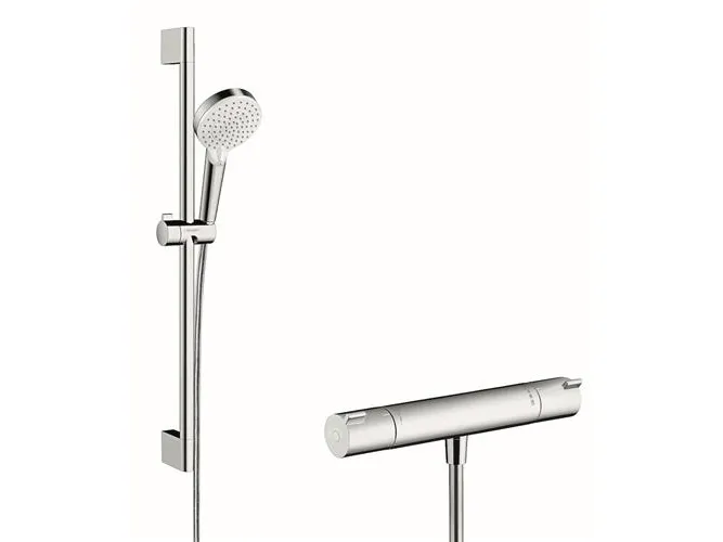 Alternativ bild 0 för HANSGrohe Ecostat 1001 CL duschtermostat (13213000) medCrometta Vario duschset 65 cm (26532400)