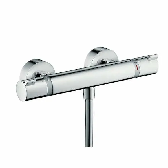 Alternativ bild 0 för HANSGrohe Ecostat termostatblandare med duschutlopp 1/2 nedåt och anslutningar och rosetter