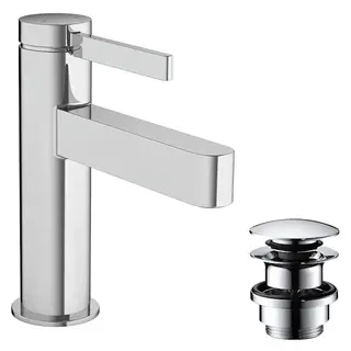 Produktfoto för hansGrohe Finoris 1-grebs håndvaskarmatur 100 med push-open bundventil krom