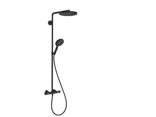 Produktfoto för HansGrohe Showerpipe Raindance Select S240 1jet PowderRain brusesystem i mat sort