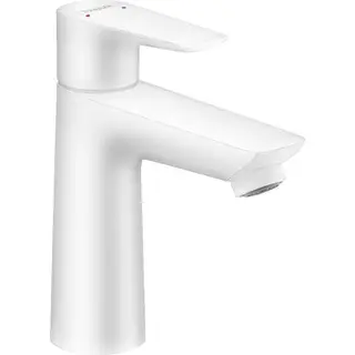 Produktfoto för HansGrohe Talis E 110 etgrebs håndvaskarmatur med løft-op bundventil i mat hvid