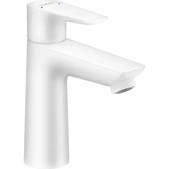 Alternativ bild 0 för HansGrohe Talis E 110 etgrebs håndvaskarmatur med løft-op bundventil i mat hvid