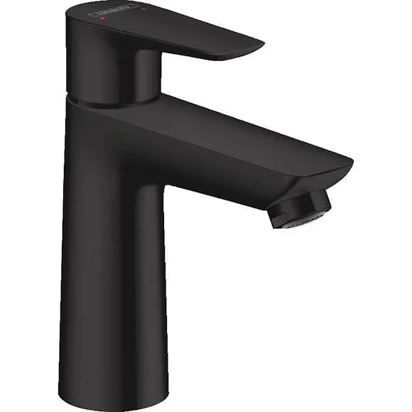 Alternativ bild 0 för HansGrohe Talis E 110 etgrebs håndvaskarmatur med løft-op bundventil i mat sort