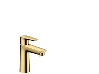 Produktfoto för HansGrohe Talis E 110 etgrebs håndvaskarmatur med løft-op bundventil i poleret guld-optik