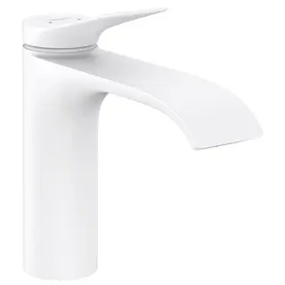 Produktfoto för hansGrohe Vivenis 1-grebs håndvaskarmatur 110 med løft-op bundventil mat hvid