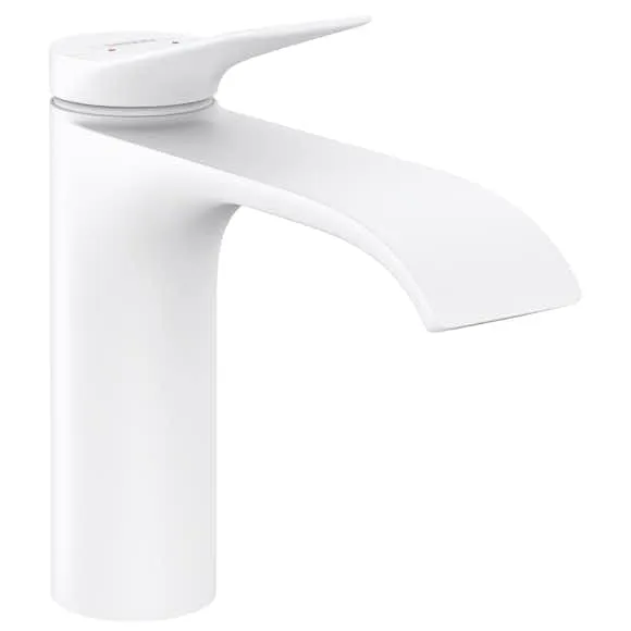 Alternativ bild 0 för hansGrohe Vivenis 1-grebs håndvaskarmatur 110 med løft-op bundventil mat hvid
