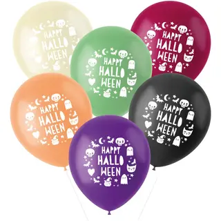 Produktfoto för Happy Halloween Ballonger 6-pack