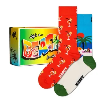 Alternativ bild 0 för Happy socks Strumpor 2P Beach Life Gift Set Flerfärgad bomull Strl 36/40