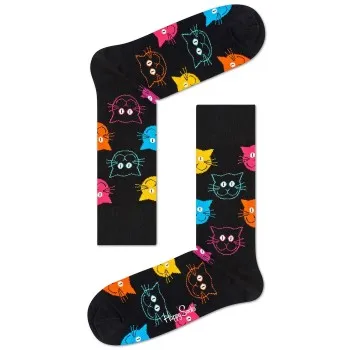 Alternativ bild 0 för Happy socks Strumpor Cat Sock Svart mönstrad Strl 41/46