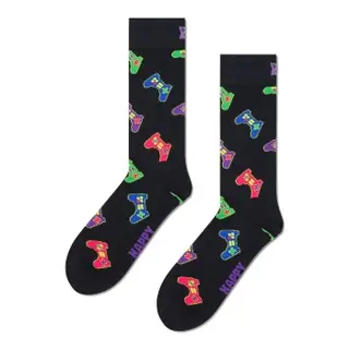 Produktfoto för Happy socks Strumpor Gaming Controller Sock Svart mönstrad bomull Strl 41/46