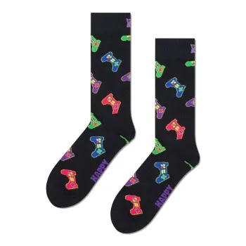 Alternativ bild 0 för Happy socks Strumpor Gaming Controller Sock Svart mönstrad bomull Strl 41/46